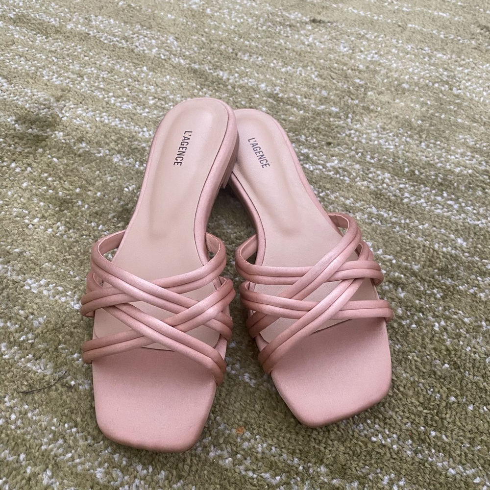 L'agence Blush Strappy Sandals